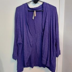 Purple cotton cardigan